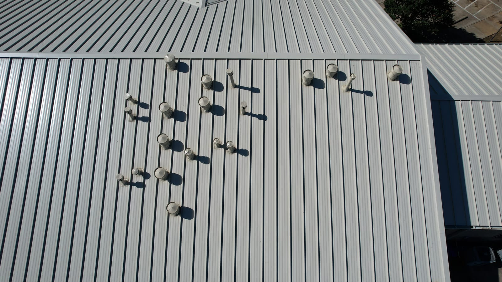 Completed commercial roofing project by Select Roofing